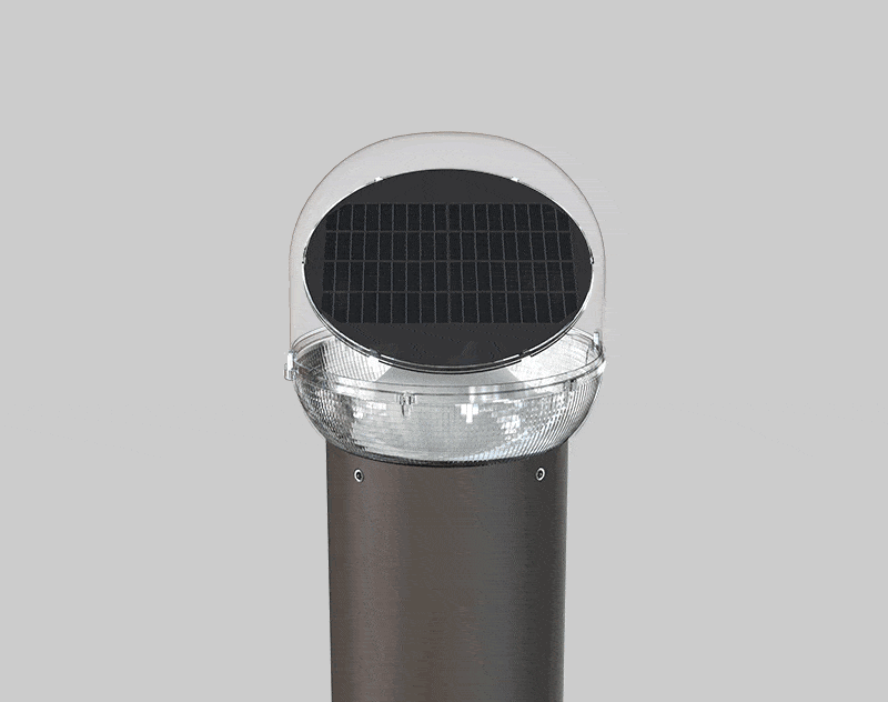 Smart solar bollard lights: solar pathway lights & outdoor garden led bollard lights [ABL-03] 长方形1