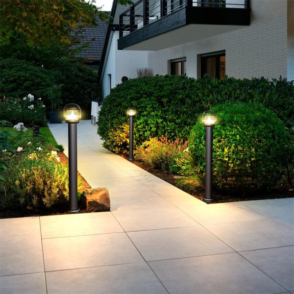 Smart solar bollard lights: solar pathway lights & outdoor garden led bollard lights [ABL-03] 3